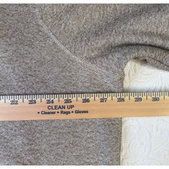 Eddie Bauer Men Heathered Fleece Quarter Snap Pullover Mock Neck Pockets Tan XXL - Picture 7 of 10